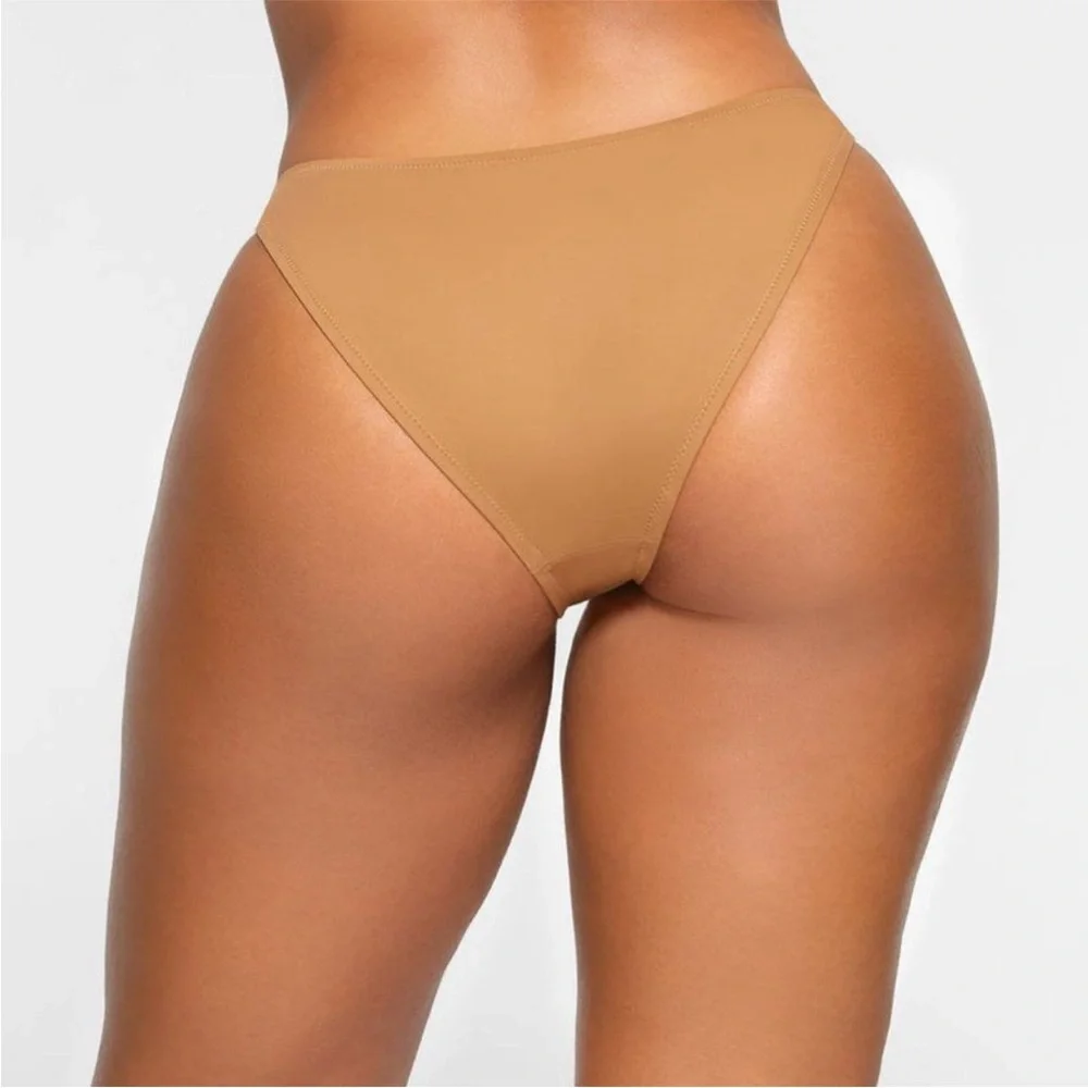 Skims Recycled Swim Mid Coverage Bottoms Almond 3X NWT